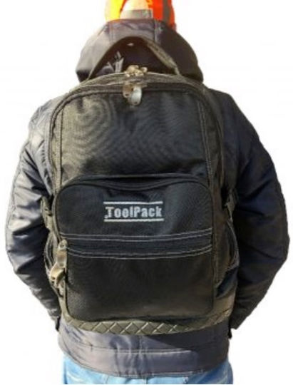 Toolvizion Black Backpack Tool Bag