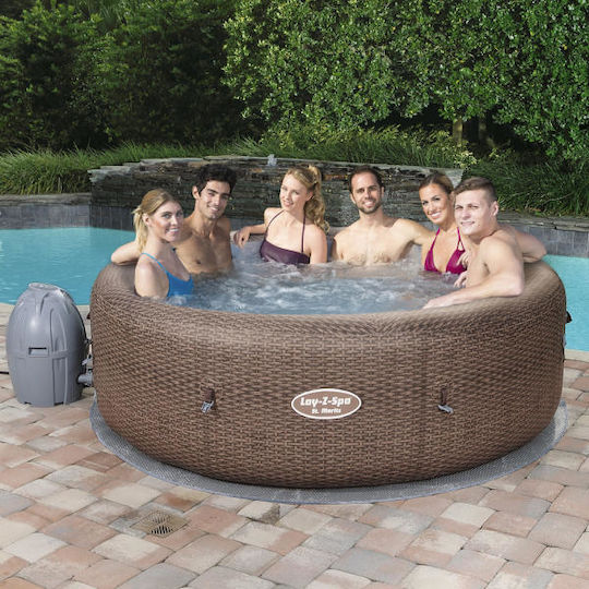 Lay-Z-Spa St.Moritz AirJet Στρογγυλή Πισίνα PVC 1.19lt Φουσκωτή με Υδρομασάζ 216x71εκ.