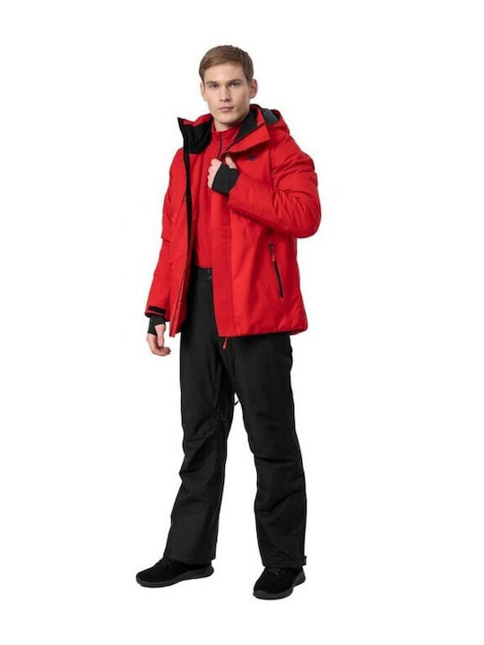 4F Men's Ski & Snowboard Jacket Red H4Z22-KUMN004-62S