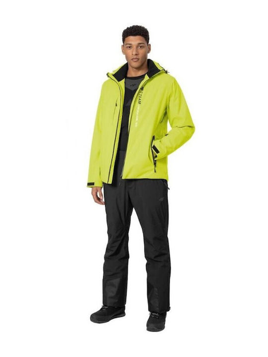 4F Men's Ski & Snowboard Jacket Yellow H4Z22-KUMN003-45S