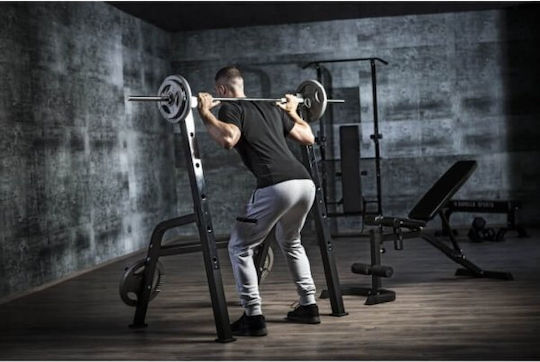 Gorilla Sports Πάγκος με ορθοστάτες Ρυθμιζόμενος Πάγκος Γυμναστικής με Ορθοστάτες