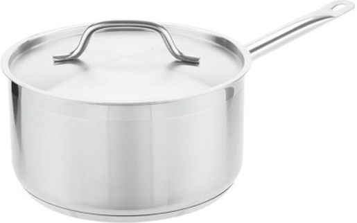 Edelstahl Soßenpfanne Kapazität 2.2Es mit Durchmesser 16cm und Höhe 11cm.