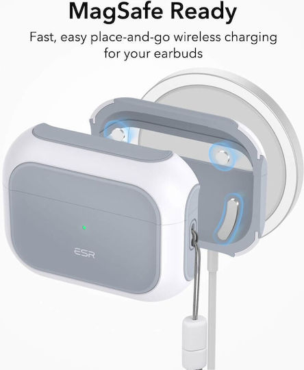 ESR Orbit Halolock Magsafe Plastic / Silicone Case White for Apple AirPods Pro