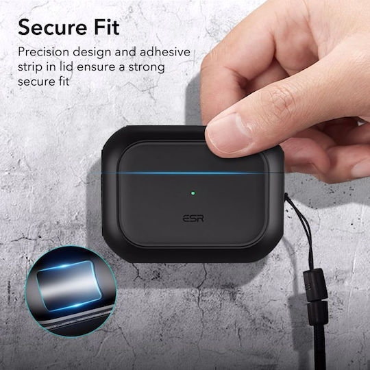 ESR Orbit Halolock Magsafe Plastic / Silicone Case Black for Apple AirPods Pro