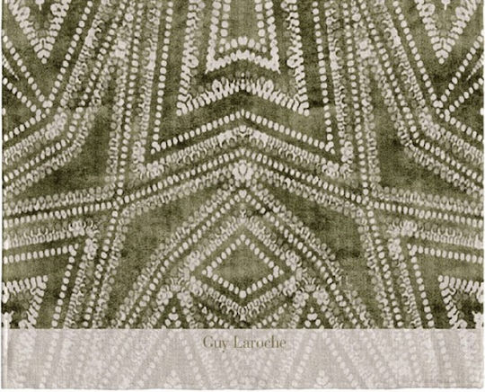 Guy Laroche Velour Printed Khaki 180x100εκ.