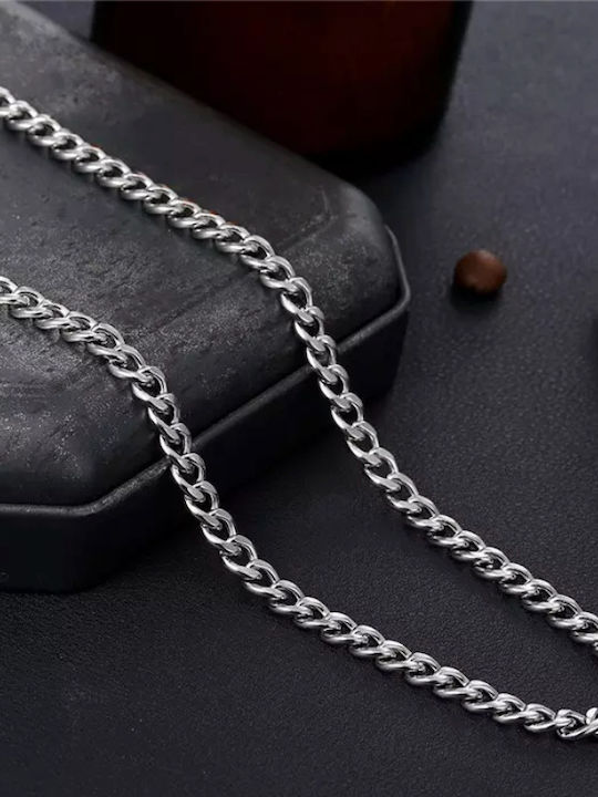 Puppis Chain Neck made of Steel Wide Thickness 6mm and Length 60cm