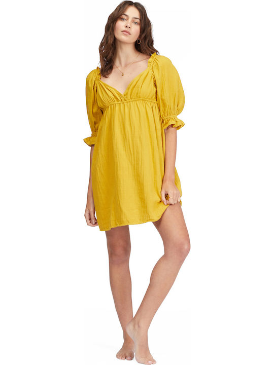 Perfect Paradise Καλοκαιρινό Mini Φόρεμα Golden Touch