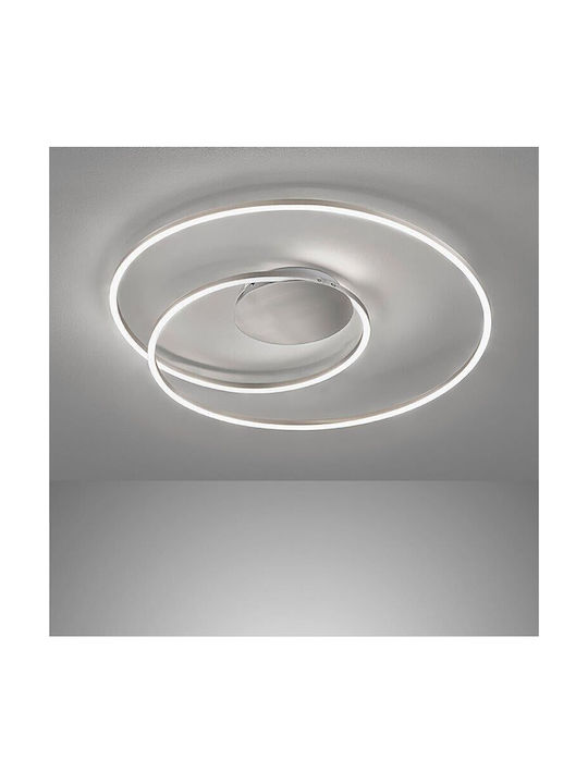 Fischer Honsel Holy Modern Metal Ceiling Light with Integrated LED 49pcs Silver