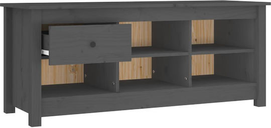Schuhschrank aus Massivholz mit 5 Regalen Grey L110xW38xH45.5cm