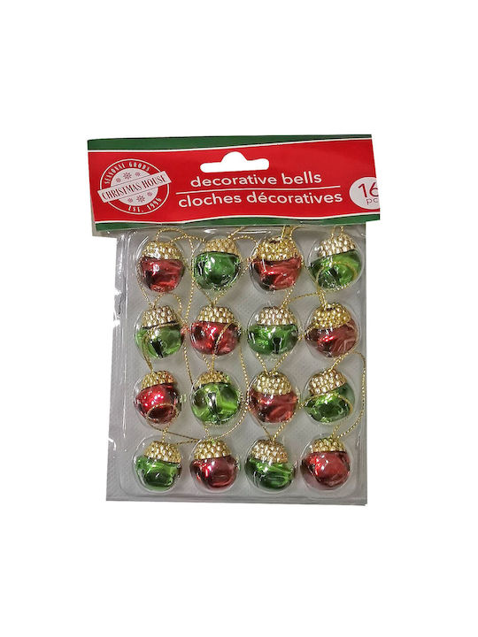 XMASfest Christmas Metallic Pine Ornament Multicolour 2x2cm 16pcs (Μiscellaneous Colors)