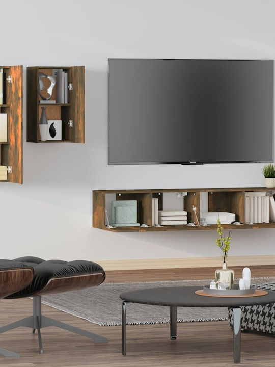 TV-Ständer Rauch Eiche 4 Stück M80xT30xH30cm