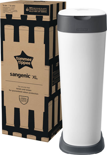 Tommee Tippee Twist & Click XL Diaper Disposal Bin White
