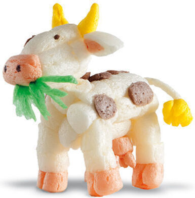 Playmais Children's Craft Cow Craft with Sponges for Children 3+ Years