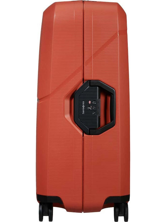 Samsonite Magnum Medium Travel Suitcase Hard Orange with 4 Wheels Height 69cm 139846-0557