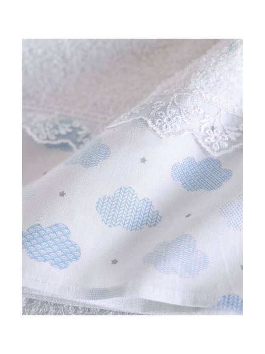 Rythmos Sheet Set Single with Elastic Band Cotton Cloudy Blue 105x205cm 3pcs