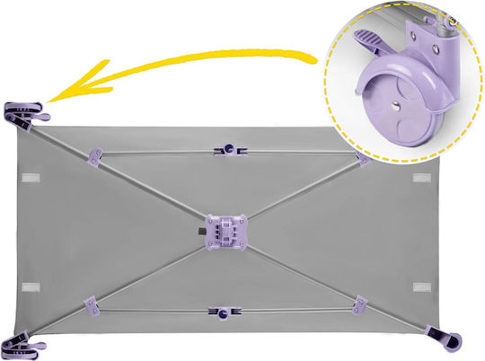Ricokids RK-240 Кошара за игра с Матрак Grey-Lavender 125x65см