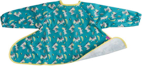 Tidy Tot Zebra Impermeabila Salopetă Silicon cu autocolant & Mâneci Verde