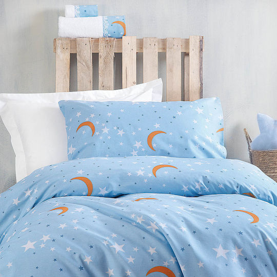 Rythmos Elektrische Gitarren Kinderdecke Einzel mit Kissenbezug Moonlight Blue 160x240cm