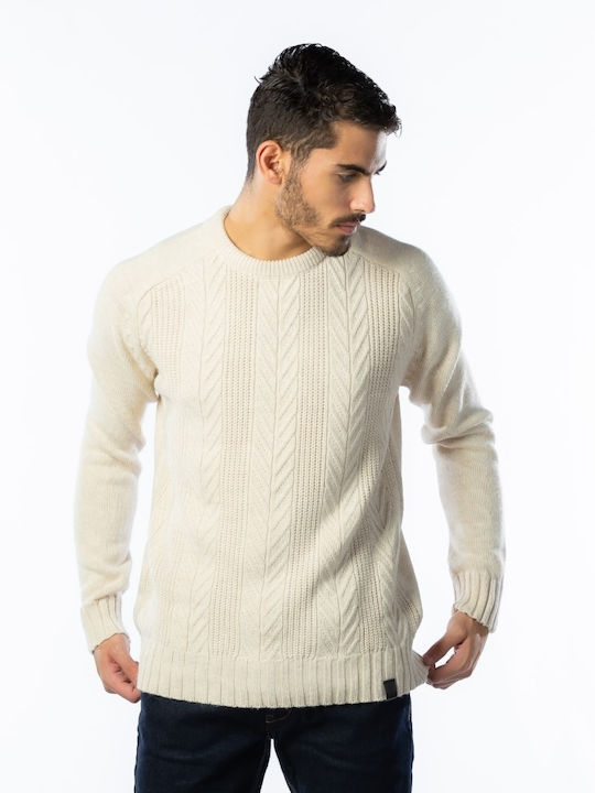 Brokers Jeans Men's Long Sleeve Sweater Beige