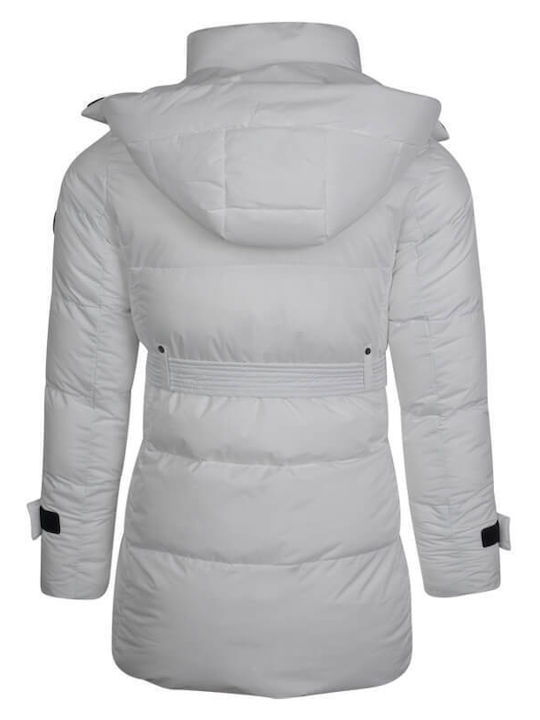 Prince Oliver Women's Short Puffer Jacket for Winter White