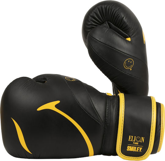 Elion Paris X Smiley Boxing Gloves Leather for Match Black