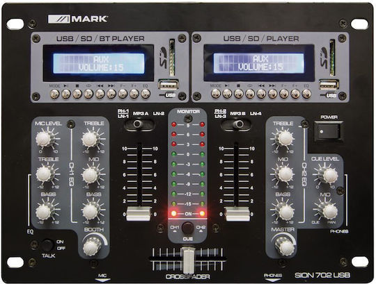 Mark Sion 702 USB Αναλογικός Μίκτης 2 Καναλιών & Bluetooth