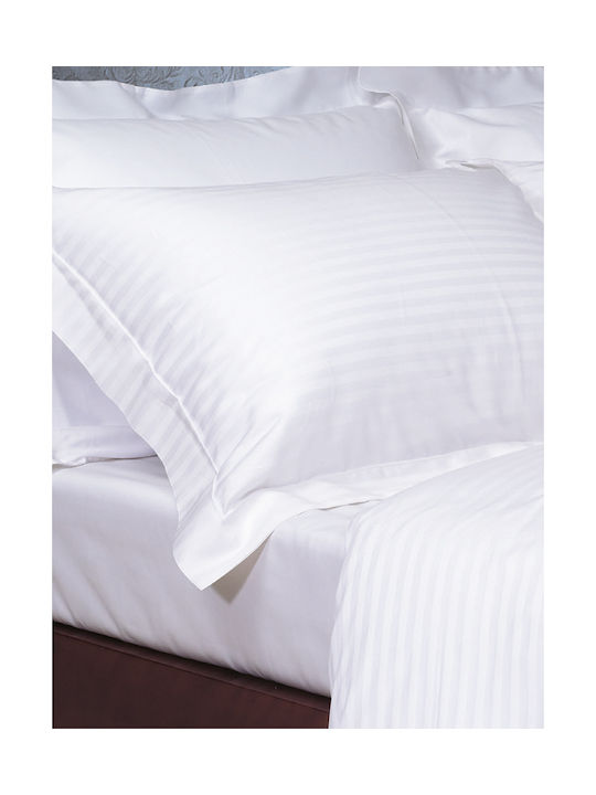 Vesta Home Κλειώ Σετ Μαξιλαροθήκες Oxford 1 White 55x75εκ.