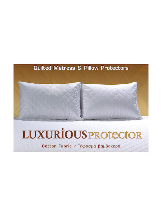 La Luna Luxurious Pillow Protector Set Quilted White 35x65cm.