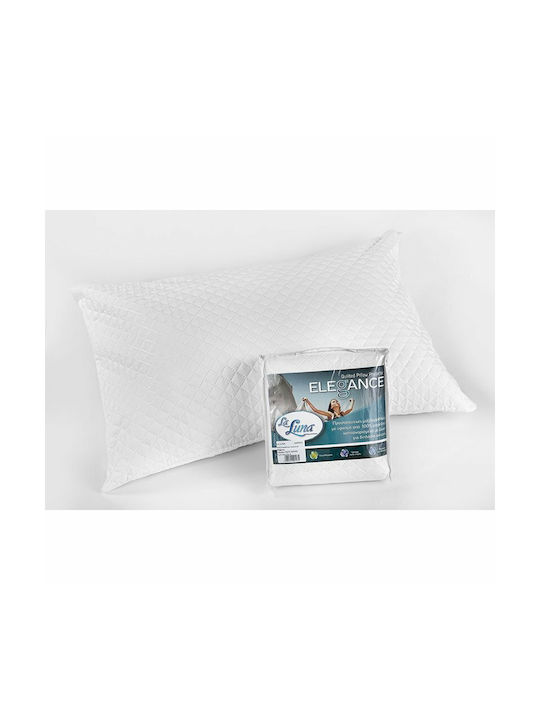 La Luna Elegance Schutzkissenbezug-Set Gesteppt Weiß 50x80cm.