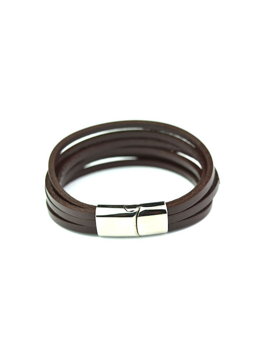 Men's Brown Leather Bracelet