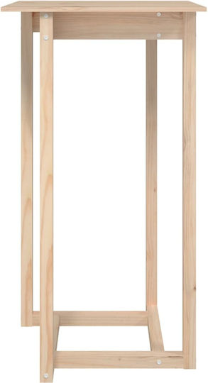 Square Bar Table Made of Solid Pine Wood 60x60x110cm