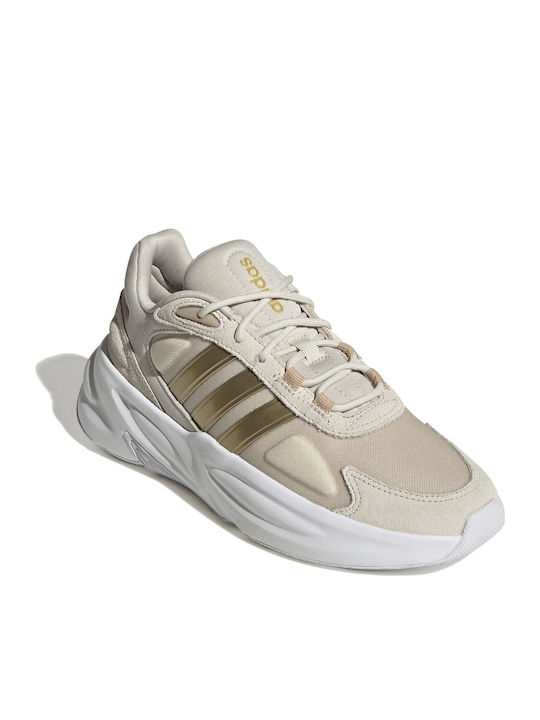 adidas gazelle silver green womens Q-AND Off-White Chunky Casual Sneakers