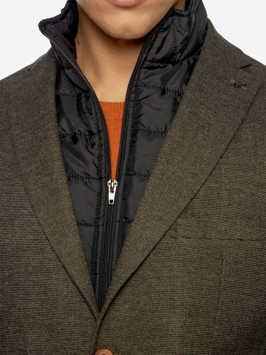 Men's Winter Suit Jacket Regular Fit Brown