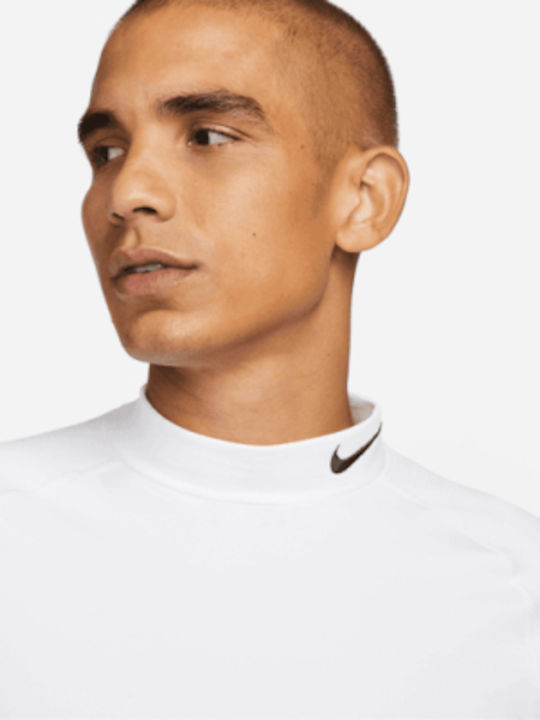 Nike Pro Warm Ανδρική Ισοθερμική Μακρυμάνικη Μπλούζα Λευκή