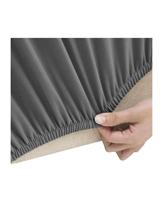 vidaXL Elastic Cover for Three Seater Sofa Charcoal 1pcs 332938