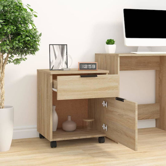 Kabinett Büro mit Rädern Brown Oak 45x38x54cm