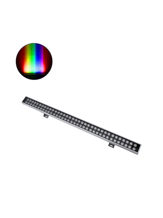 GloboStar Washergaia Außenstehlampe LED Wall Washer 144W RGBW IP67 Silber