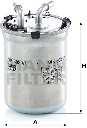 Mann Filter Car Fuel Filter Skoda Fabia WK8029/1