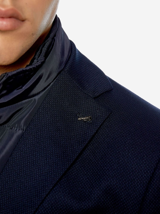 Men's Winter Suit Jacket Regular Fit Blue