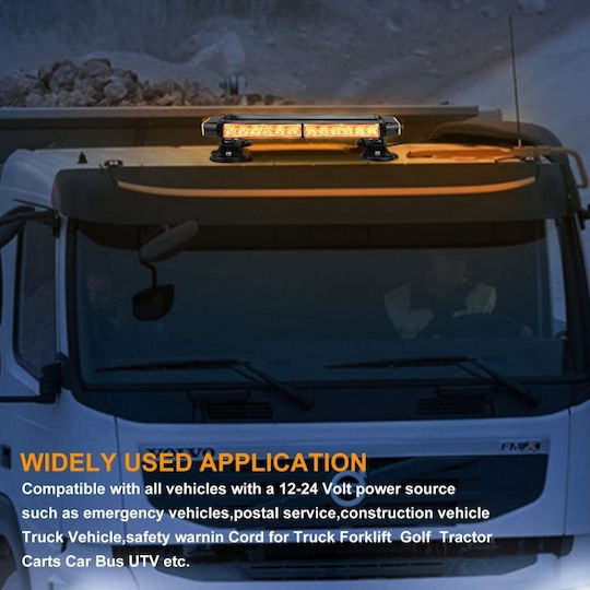 Flexzon Car Signaling Bar LED 12V Waterproof 40cm with Orange Lighting