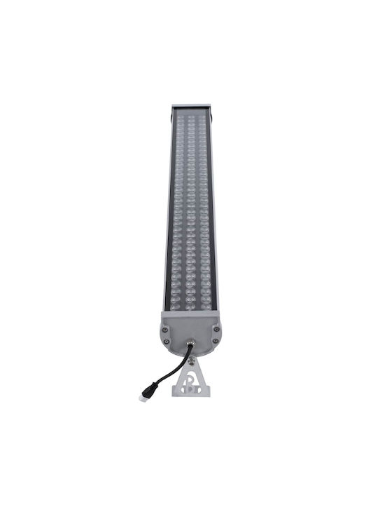 GloboStar Washergaia Außenstehlampe LED Wall Washer 216W mit Warmes Weiß Licht IP67 Silber