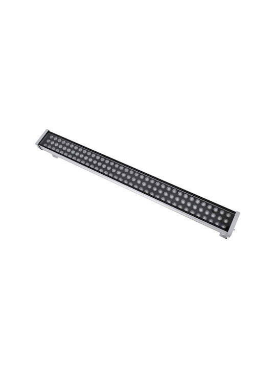 GloboStar Washergaia Außenstehlampe LED Wall Washer 216W mit Warmes Weiß Licht IP67 Silber