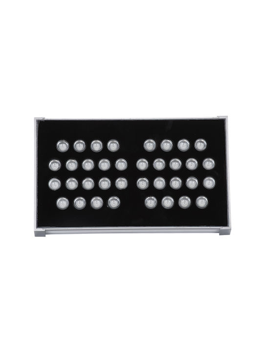 GloboStar Flood-Tena Outdoor Floor Lamp LED Wall Washer 72W RGBW IP65 Silver