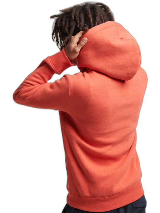 Superdry Vintage Men's Sweatshirt with Hood and Pockets Orange