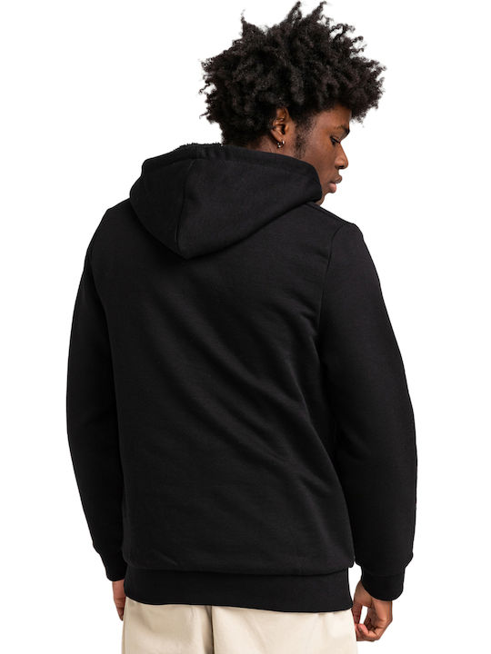 Element Bolton Men's Sweatshirt Jacket with Hood and Pockets Flint Black