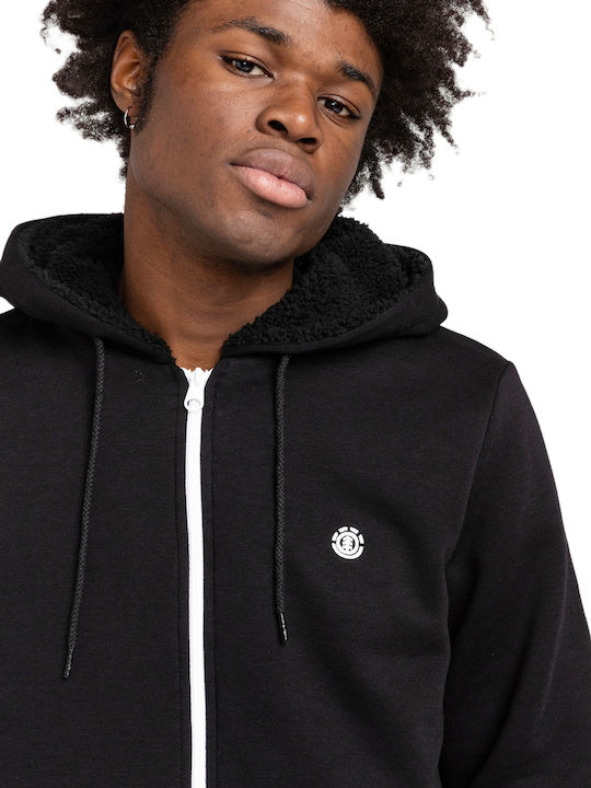 Bolton Cardigan With Hood Flint Black