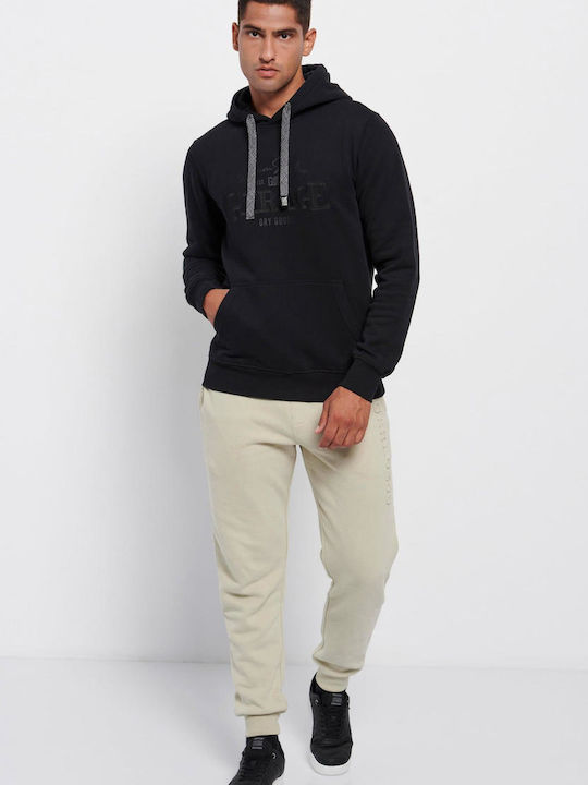 Garage Fifty5 Men's Sweatshirt with Hood and Pockets Black