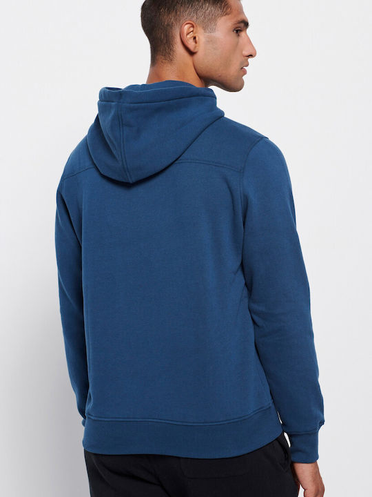 Garage Fifty5 Herren Sweatshirt mit Kapuze und Taschen Blau