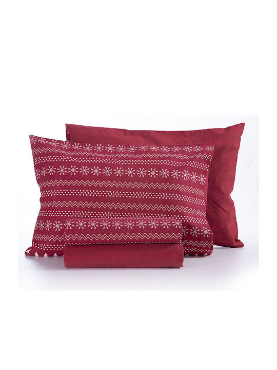 Nef-Nef Homeware Сет Чаршафи 160x260см. Hope Червено 3бр