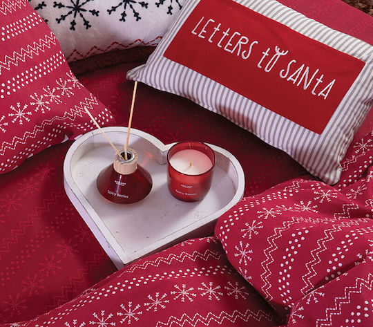 Nef-Nef Homeware Hope Σετ Σεντόνια Μονά 160x260εκ. Red (3τμχ)